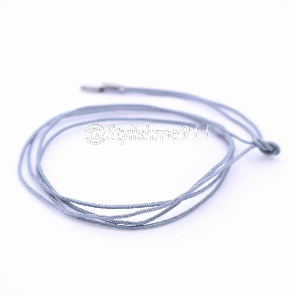 Authentic PANDORA Grey Poly Cord with Sterling Silver